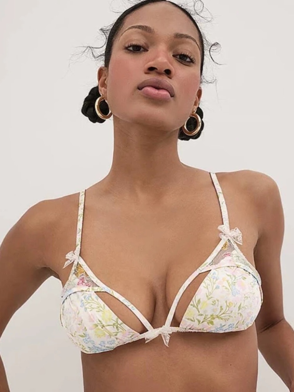 For Love & Lemons Glitter Garden Bralette / L